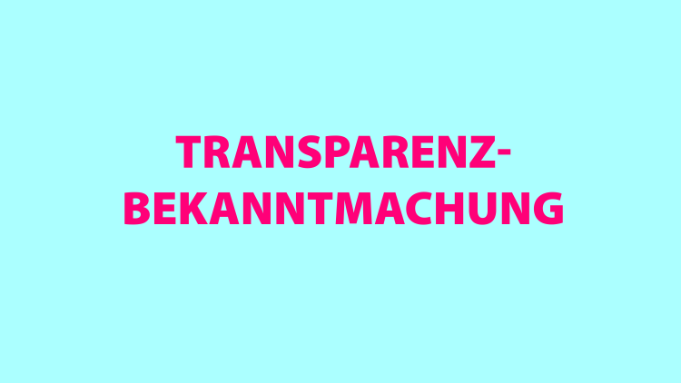 Transparenzbekanntmachung